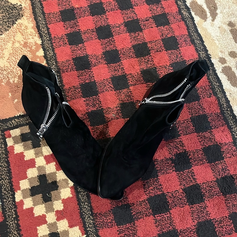 Dolce Vita double zip suede ankle booties